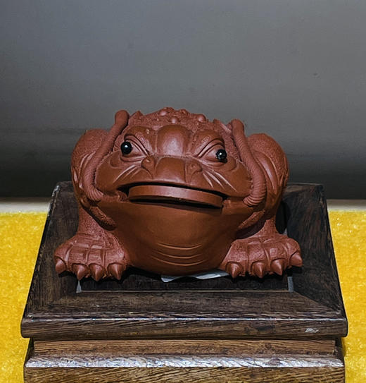 宜兴紫砂茶宠金蟾可爱家用茶玩茶桌摆件金蟾 商品图2