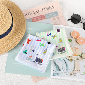 韩国品牌（桑蚕丝棉）印花小方巾 4B 4C 上