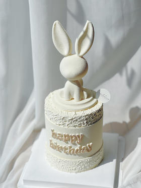 HAPPY 兔 U · 奶油霜蛋糕 （颜色可改）