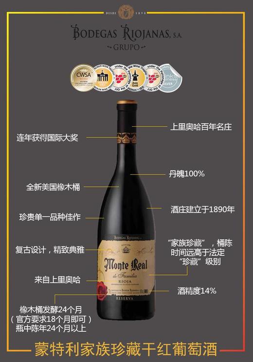 蒙特利家族珍藏干红葡萄酒 商品图2
