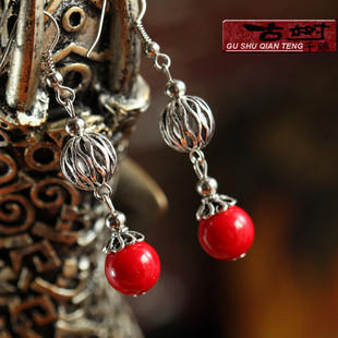 JGL-03130051藏式耳饰民族饰品西藏藏饰耳环镂空球 商品图1