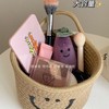 卡通笑脸桌面收纳盒钥匙化妆品办公室棉麻玄关收纳盒杂物零食筐 商品缩略图2