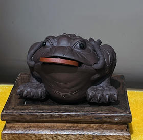 宜兴紫砂茶宠金蟾可爱家用茶玩茶桌摆件金蟾