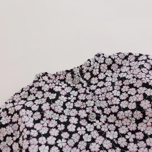 【马克珍妮 芦芙】秋装新款 幸运草印花经典法式衬衫221335 商品图3