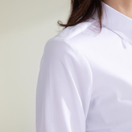 【防水防油防污】罗蒙女士衬衫纯色百搭商务通勤气质OL三防长袖衬衣 商品图7