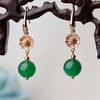 JGL-03220292镀金雏菊绿玛瑙耳环小清新女学生耳饰简日常耳坠礼物 商品缩略图1