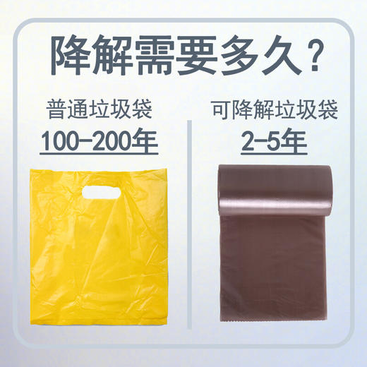 G| 诚一日用   可降解手提式抽绳收口垃圾袋45*50cm*50只*2包加厚厨房厨余不破漏柔韧耐穿刺  C1104*2【普通快递】 商品图5