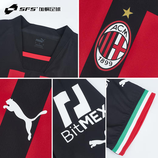【送球员印号】SFS彪马Puma正品22-23 AC米兰球员版球衣短袖足球服成人765821-01 商品图3