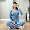 摩登孕妈孕妇薄款宽松睡衣睡裤套装家居月子服套装6077M-3XL 商品缩略图4
