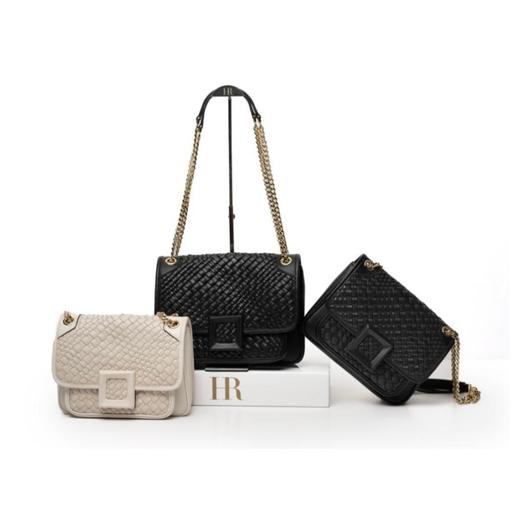 3楼HR牛羊皮编织邮差女包 商品图0