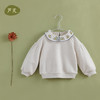 【马克珍妮 芦芙】秋装新款 女童刺绣花边领纯棉卫衣221103 商品缩略图1