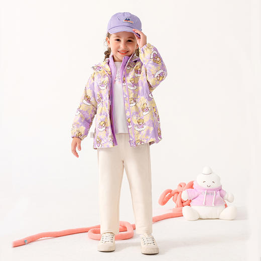 棉果果商场同款秋季新款女童外套+内胆外套两件套一衣三穿保暖冲锋衣气质时尚M322100422432 商品图4