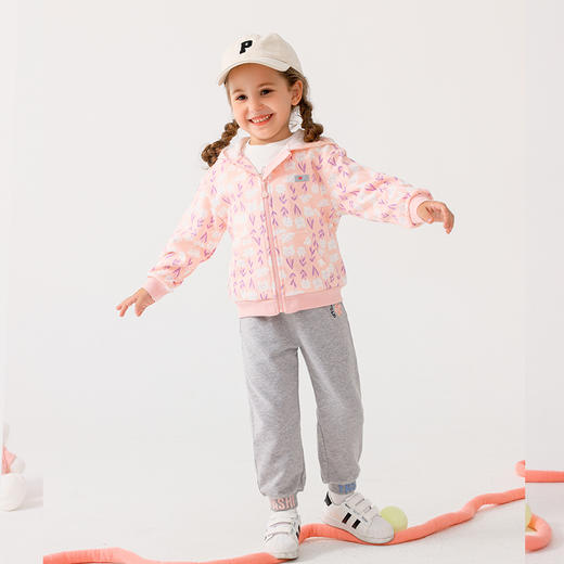 棉果果商场同款秋季新款毛圈女童针织连帽外套M322100222430 商品图1