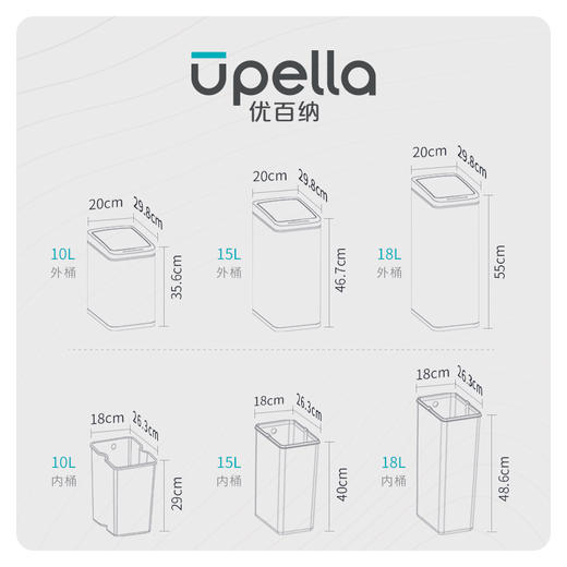 【清仓特惠5折，最后3个无货退款】智享系列感应卫生桶（砂钢）18L 商品图3