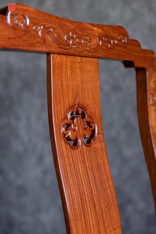 红桥红  家具严选  缅甸花梨（大果紫檀）【如意缠枝纹 扶手椅】 商品图3