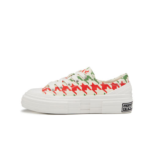 西村名物2022年秋新款迷彩印花厚底帆布鞋休闲鞋女10951 商品图2