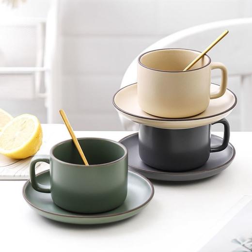 北欧哑光咖啡杯碟家用复古下午茶具套装ins网红精致花茶杯陶瓷杯 商品图6