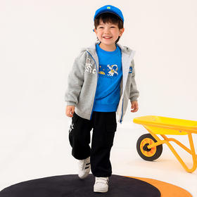 商场同款棉果果秋季新款男童复合绒绒面里子时尚质感运动针织复合绒休闲外套M312100422496