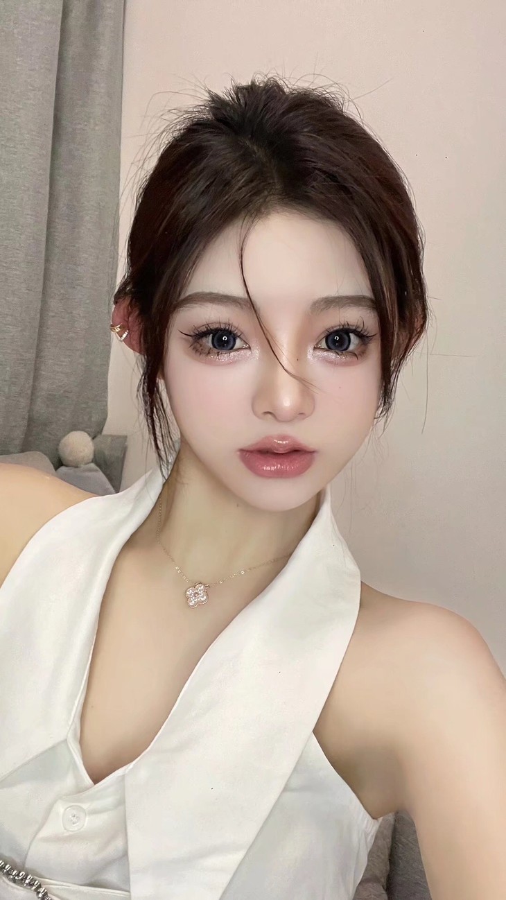 LILYANNA半年抛隐形眼镜 糯米蓝14.5mm 一副/2片-VVCON美瞳网19