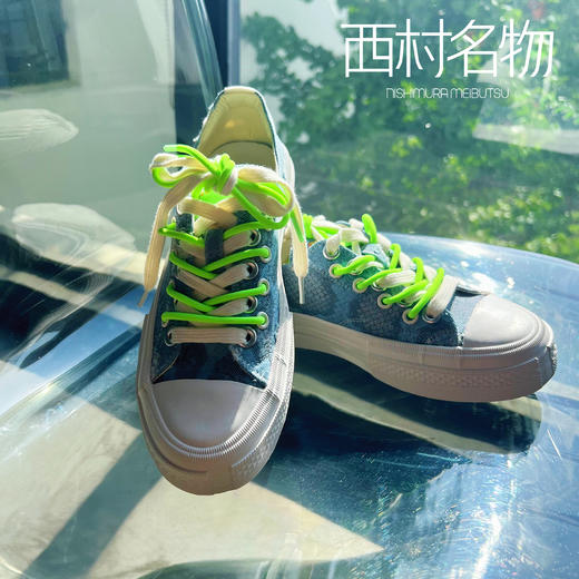 西村名物2022年初秋新款厚底圆头休闲板鞋帆布鞋10691 商品图0