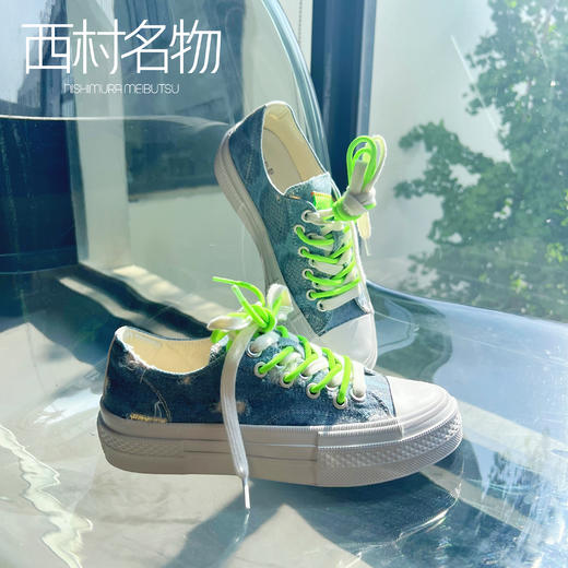 西村名物2022年初秋新款厚底圆头休闲板鞋帆布鞋10691 商品图3