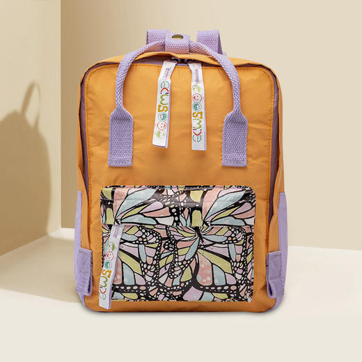 方块形状书包儿童书包女性休闲学生上学背包 商品图3