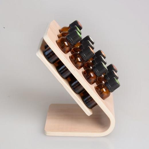12格精油收纳曲面展示架收纳盒 桌面陈列架 多特瑞木制收纳盒15ml 商品图2