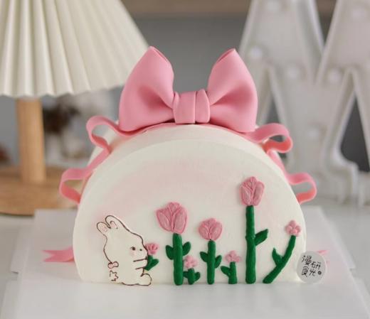【生日蛋糕】鲜花小白兔 商品图1