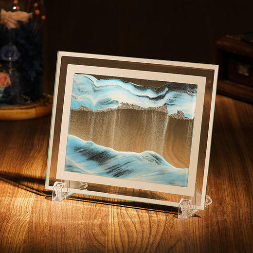 轻奢3D流沙画摆件创意礼品生日解压解闷艺术沙漏家居饰品圆形山水 商品图7