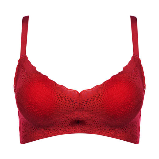 都市丽人内衣自然舒适A:中厚BC:薄蕾丝三排扣无钢圈3/4杯文胸LB22G2 商品图8