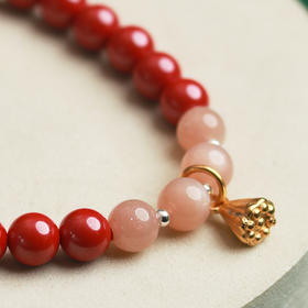 *自营*清心朱砂手串 | 多种款式手链中式简约风格。单圈两圈银饰绿草莓晶蜜蜡珍珠岫玉秀玉