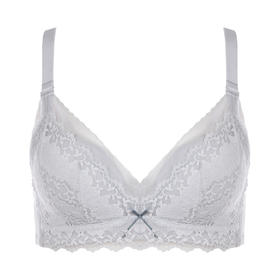 都市丽人内衣自然舒适A:中厚B:薄蕾丝三排扣树脂胶圈3/4杯常规文胸LB22B1