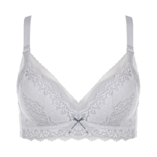 都市丽人内衣自然舒适A:中厚B:薄蕾丝三排扣树脂胶圈3/4杯常规文胸LB22B1 商品图0