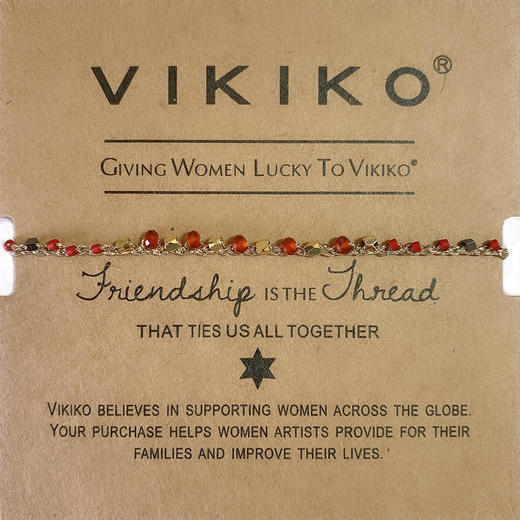 【古法钩针系列】VIKIKO红纹石miyuki米珠手工编织手链绳 15cm-25cm 商品图1