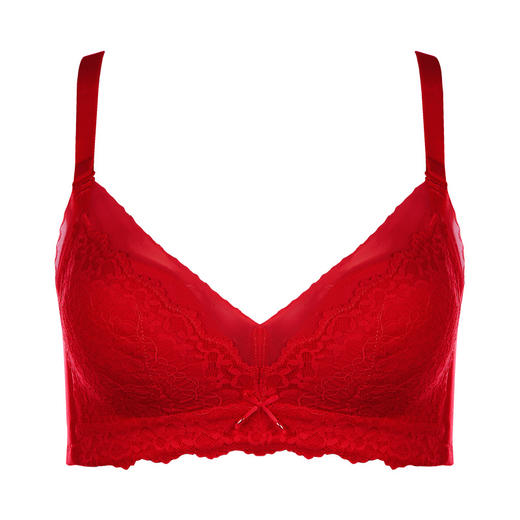 都市丽人内衣自然舒适A:中厚B:薄蕾丝三排扣树脂胶圈3/4杯常规文胸LB22B1 商品图8