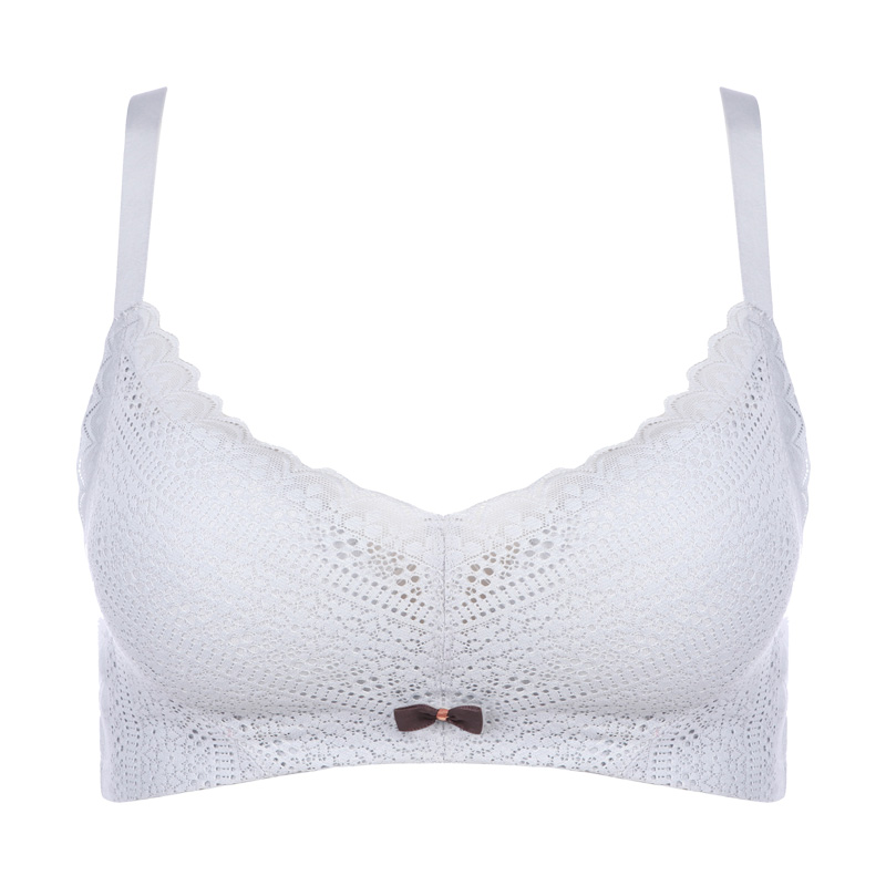 都市丽人内衣自然舒适A:中厚BC:薄蕾丝三排扣无钢圈3/4杯文胸LB22G2