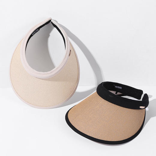 CT-M1703帽子韩国女夏天透气纸布发夹空顶帽大头围适合休闲百搭太阳帽工厂 商品图3