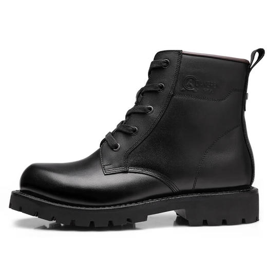 强人3515男靴户外靴百搭耐磨牛皮短靴战训靴固特异单靴 商品图7