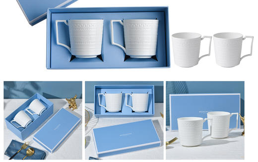 【团购展示】WEDGWOOD玮致活 意大利浮雕马克杯对杯礼盒 商品图0