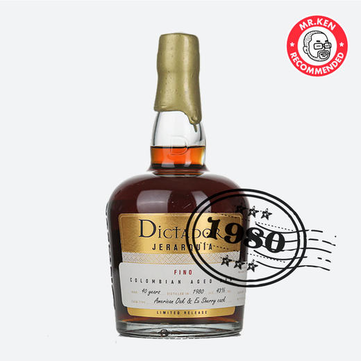 独醒者（Dictador）1980-40年Fino雪莉桶哥伦比亚朗姆酒（典藏） 商品图0