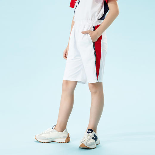 mettekids儿童短袖T恤男童两件套凉爽潮透气上衣polo衫五分裤夏装 商品图2