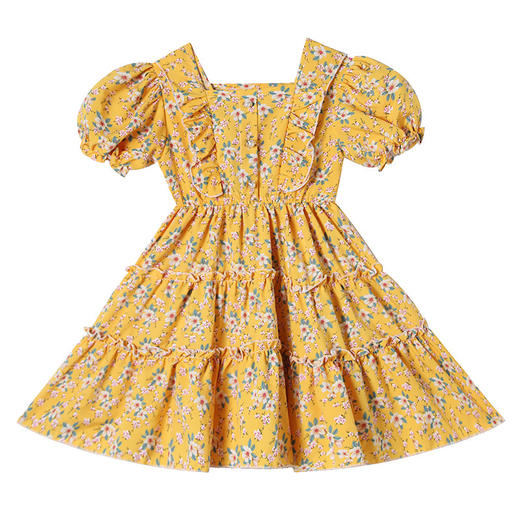 女童碎花泡泡袖连衣裙  DFAK1905 商品图4