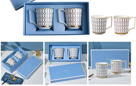 【团购展示】WEDGWOOD玮致活 红粉年华马克杯红色+蓝色马克杯对杯礼盒