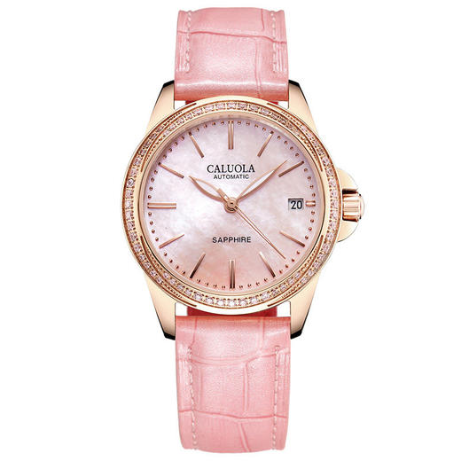 卡罗莱女表机械表女士手表防水时尚款皮带简约腕表 CA1201ML 商品图3