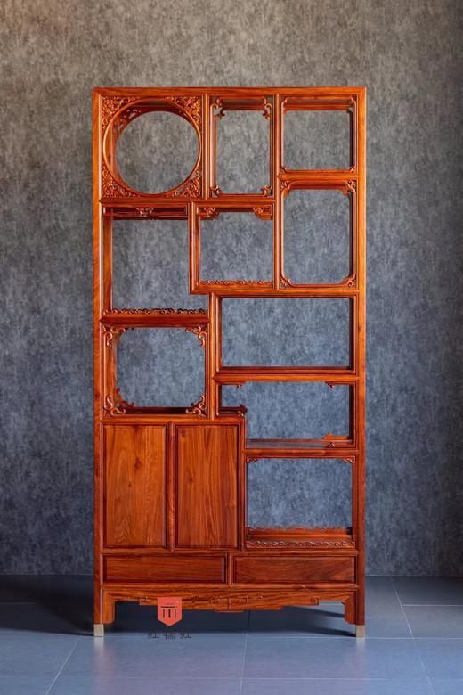 红桥红  家具严选  缅甸花梨（大果紫檀）  【200福庆有余博古架】 商品图8