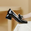 低跟牛皮休闲水钻，小皮鞋英伦风粗跟女鞋 PS1013 商品缩略图4