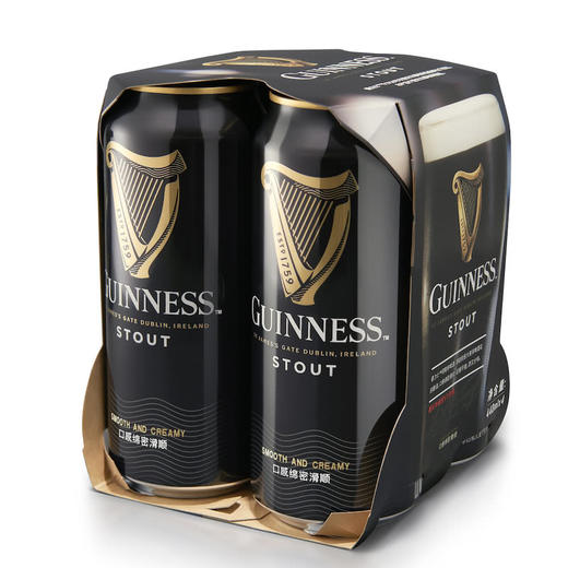 MM 山姆 健力士（Guinness）爱尔兰进口 司陶特啤酒 黑啤 440ml*4 商品图1