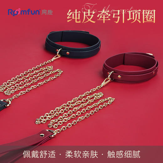 roomfun 房趣 纯皮牵引项圈 商品图3
