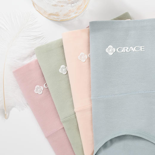 洁丽雅4条装简约棉质亲肤大码高腰组合女士内裤女 商品图6