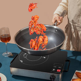 康巴赫第六代双全面屏蜂窝炒锅32cm*配厨具7件套